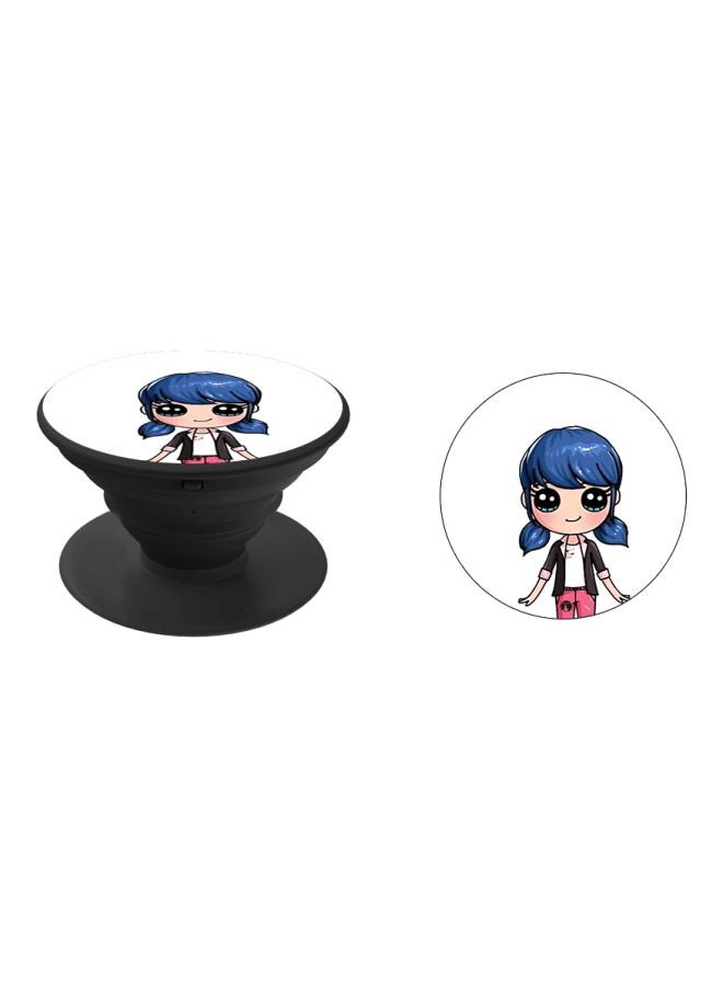 BP Cartoon Printed Pop Socket Phone Holder White/Brown/Blue - Image 2