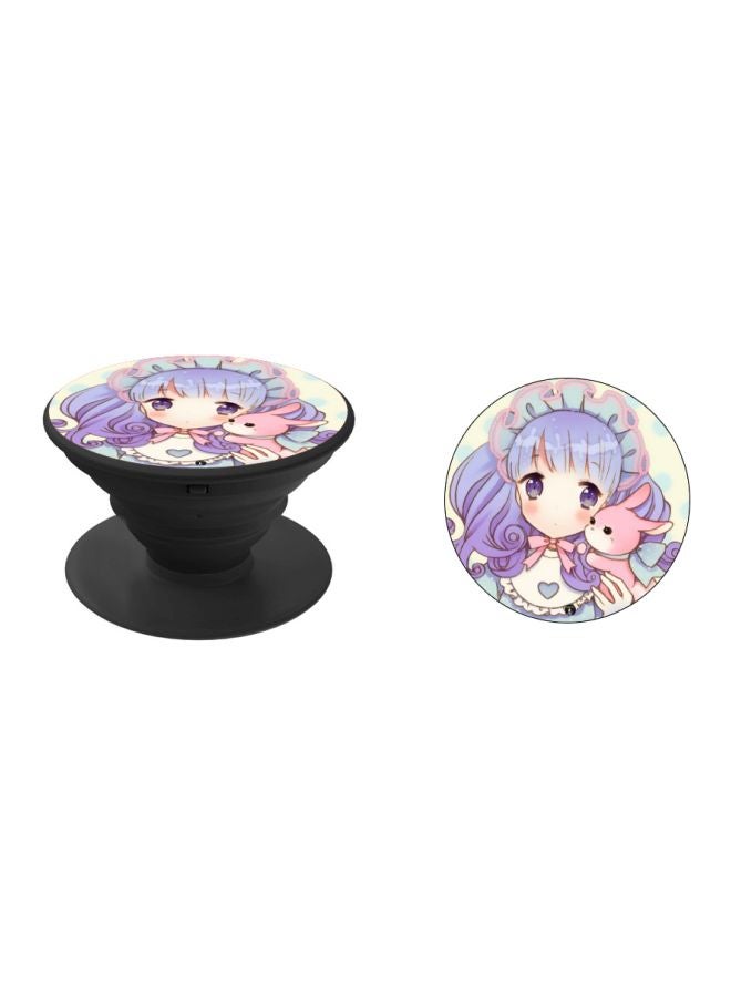 BP Cartoon Printed Pop Socket Phone Holder Yellow/Pink/Violet - Image 2