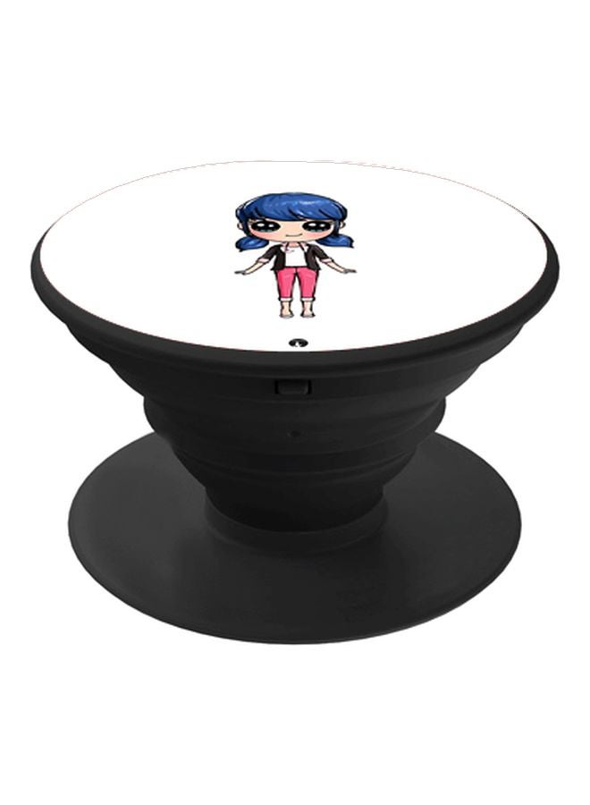 BP Cartoon Printed Pop Socket Phone Holder White/Pink/Blue - Image 1