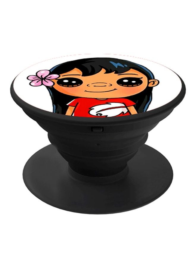 BP Cartoon Printed Pop Socket Phone Holder White/Red/Black - Image 1