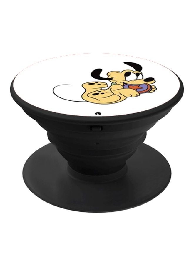 BP Cartoon Printed Pop Socket Phone Holder White/Beige/Black - Image 1