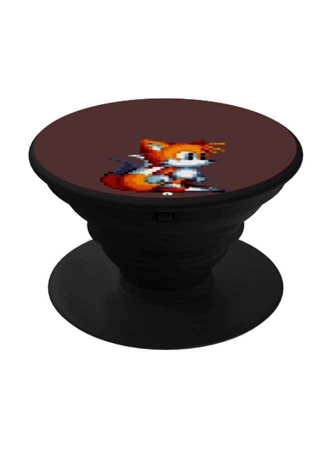 بي بي حامل هاتف بوب سوكيت بطبعة شخصية تيلز بني/ برتقالي/ أسود - Image 1