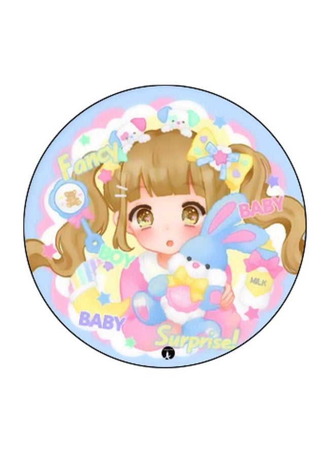 BP Anime Girl Printed Pop Socket Phone Holder Pink/Blue/Black - Image 2