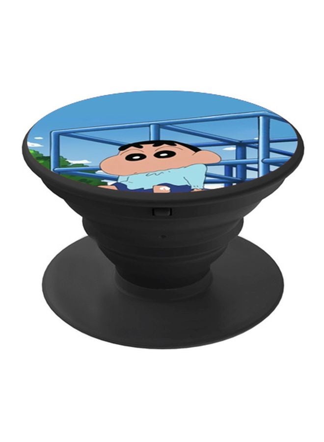 BP Shinchan Printed Pop Socket Phone Holder Blue/Beige/Black - Image 1