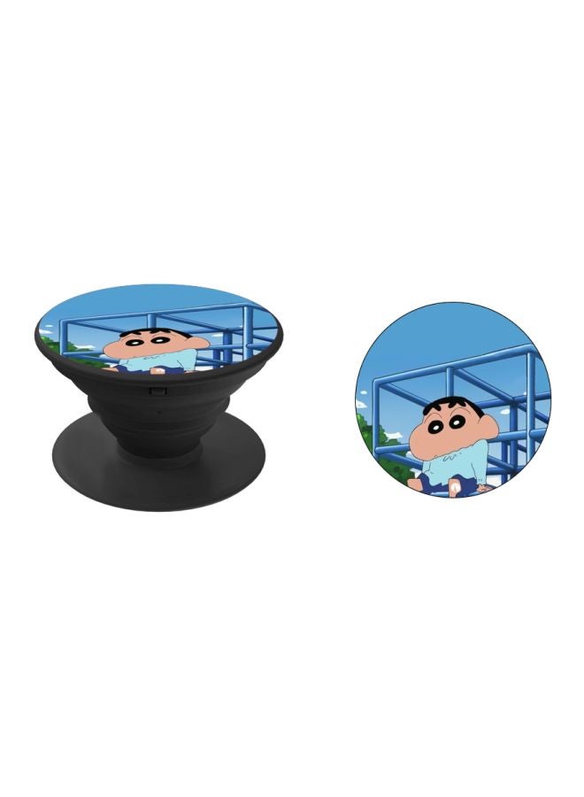 BP Shinchan Printed Pop Socket Phone Holder Blue/Beige/Black - Image 2