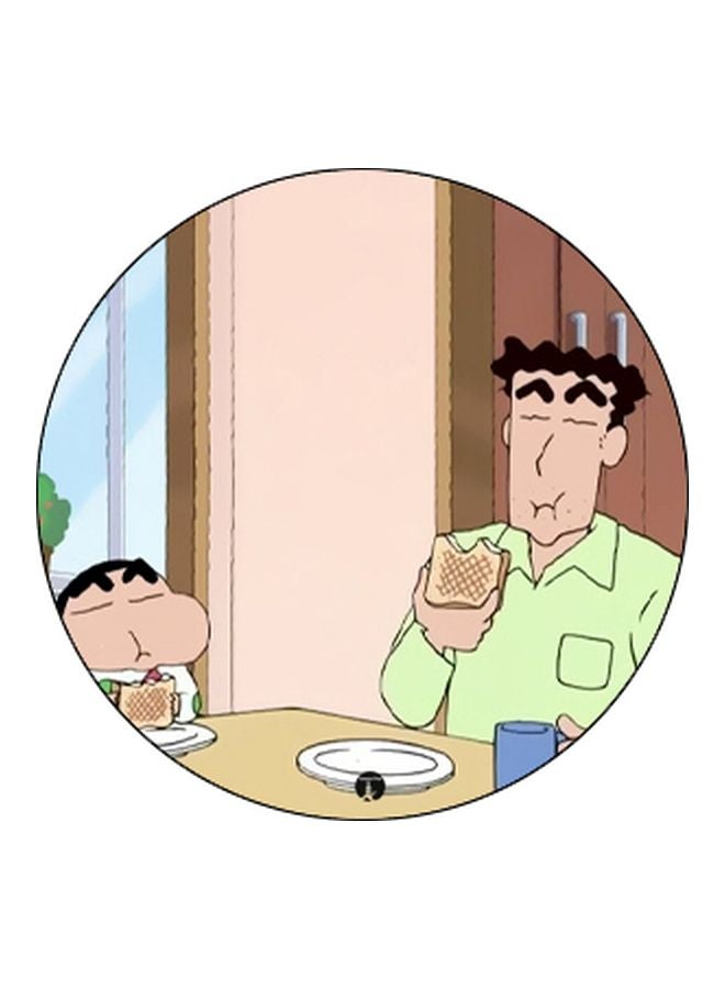 بي بي حامل هاتف بوب سوكيت بطبعة صورة من مسلسل "Shin-Chan" بيج/ أخضر/ أسود - Image 2