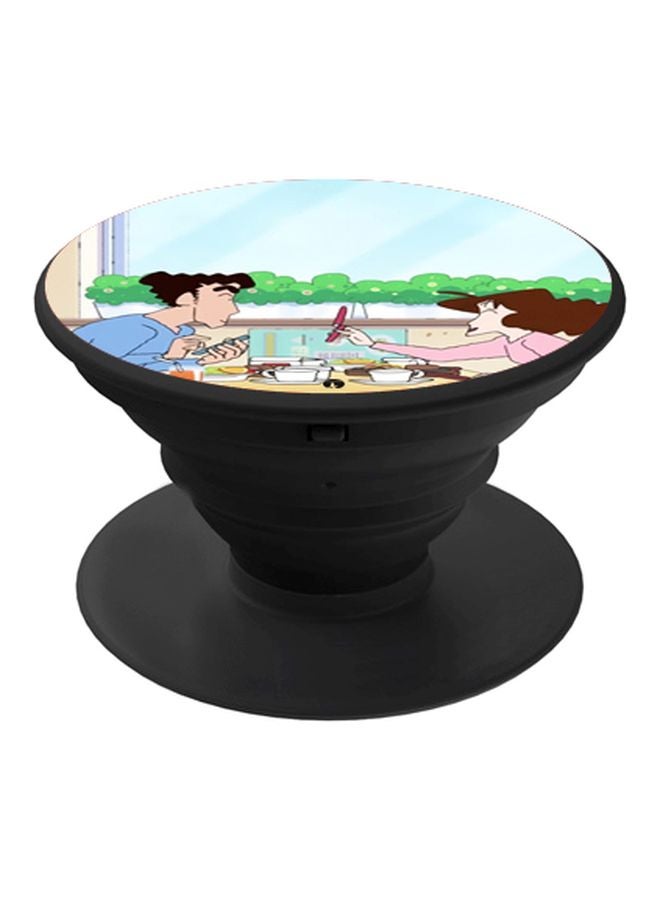 BP Shin-Chan Cartoon Characters Printed Pop Socket Phone Holder Blue/Green/Black - Image 1