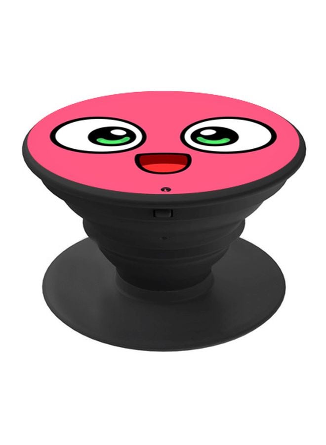 BP Cartoon Printed Pop Socket Phone Holder Pink/Black/White - Image 1