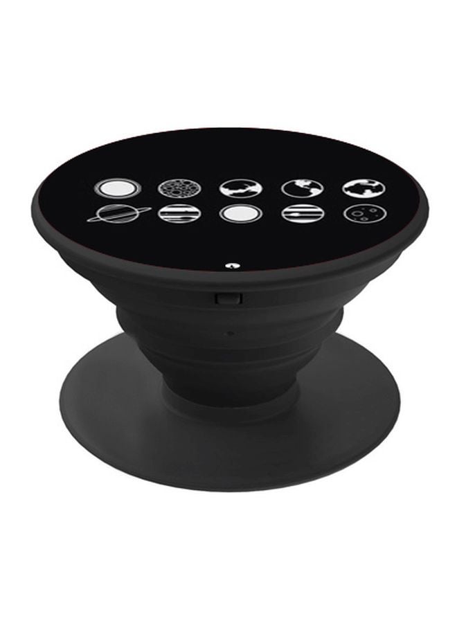 BP Printed Pop Socket Phone Holder Black/White - Image 1