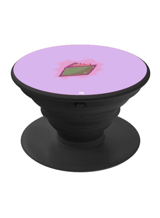 بي بي حامل هاتف بوب سوكيت بطبعة كتاب أرجواني/ أخضر/ وردي - Image 1