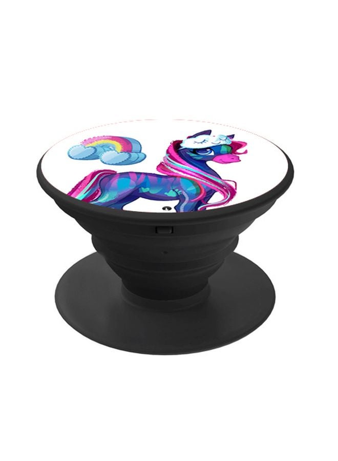BP Cartoon Printed Pop Socket Phone Holder White/Pink/Black - Image 1