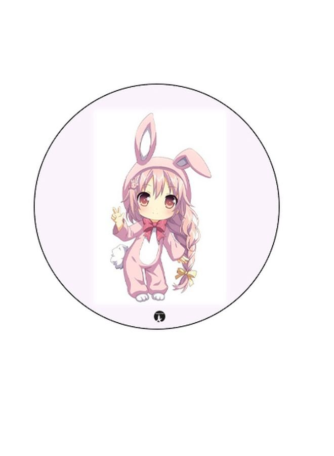 BP Cartoon Printed Pop Socket Phone Holder White/Pink/Black - Image 2