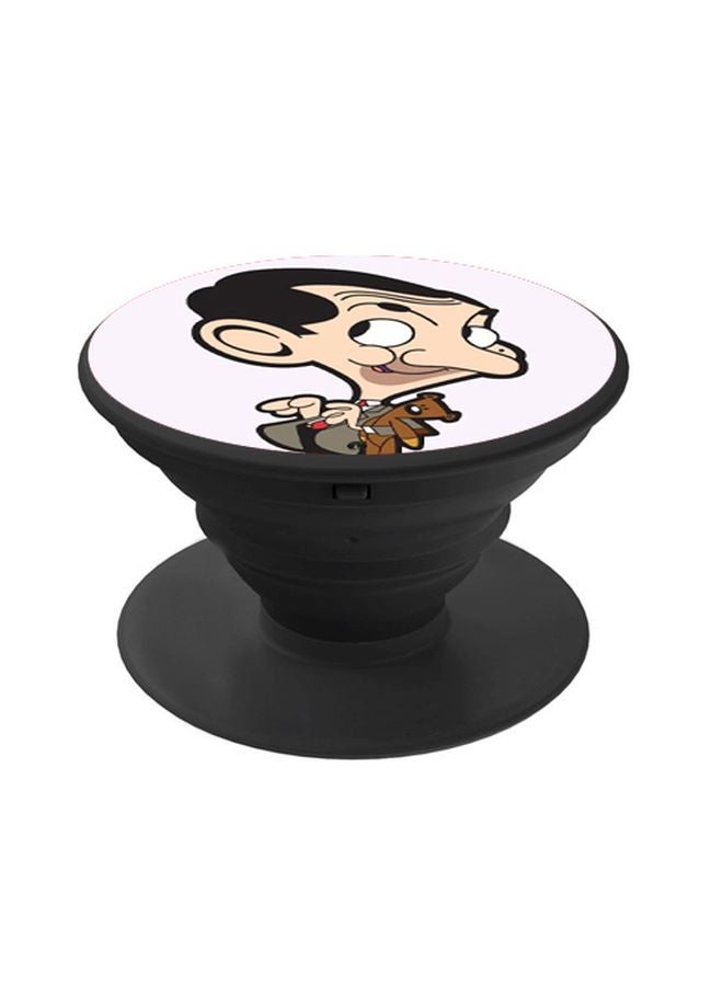 BP Printed Pop Socket Phone Holder Beige/Pink/Black - Image 1