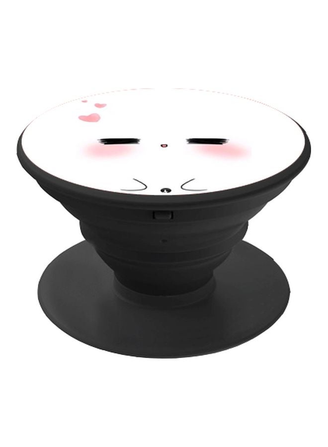 BP Cartoon Printed Pop Socket Phone Holder White/Pink/Black - Image 1