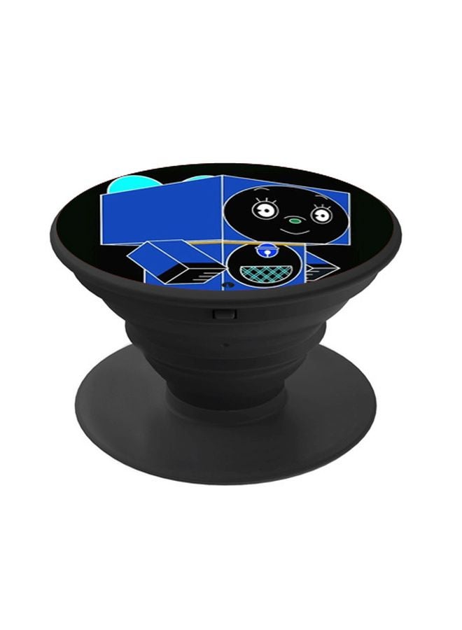 BP Printed Pop Socket Phone Holder Black/Blue/White - Image 1