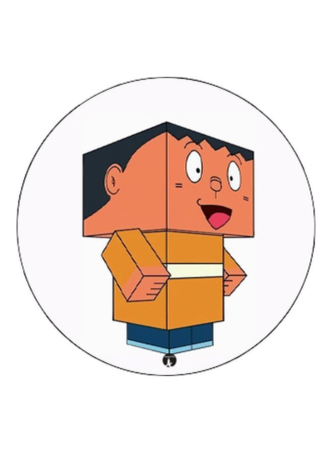 بي بي حامل هاتف على شكل مقبض أصابع منبثق بطبعة رسومات كرتونية أبيض/أسود/بني - Image 2