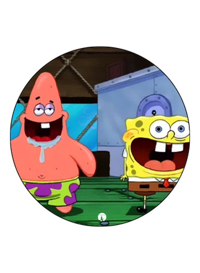 BP SpongeBob With Patrick Star Printed Pop Socket Phone Holder Pink/Yellow/Blue - Image 2