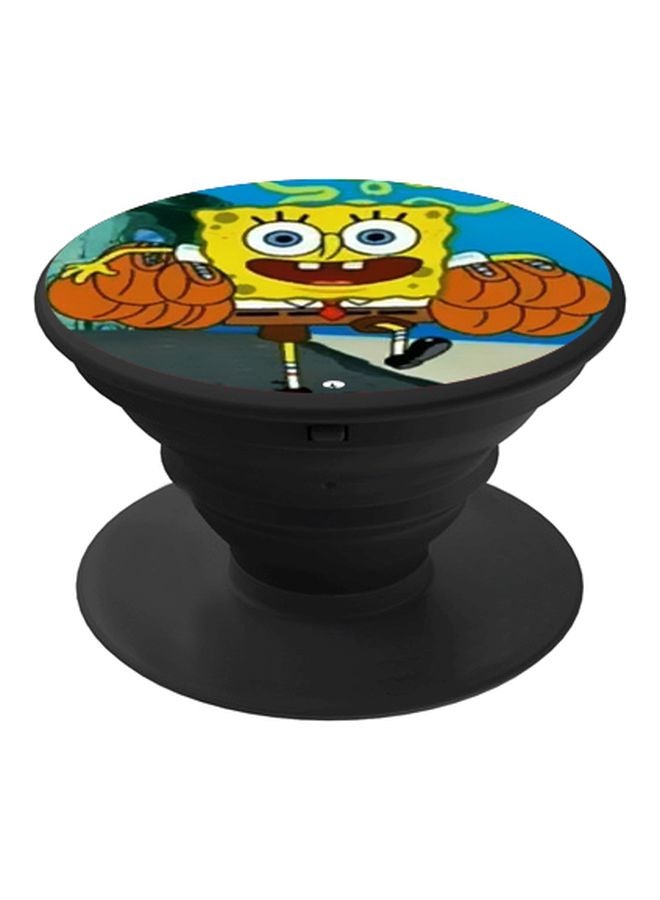 BP SpongeBob Printed Pop Socket Phone Holder Yellow/Blue/Black - Image 1
