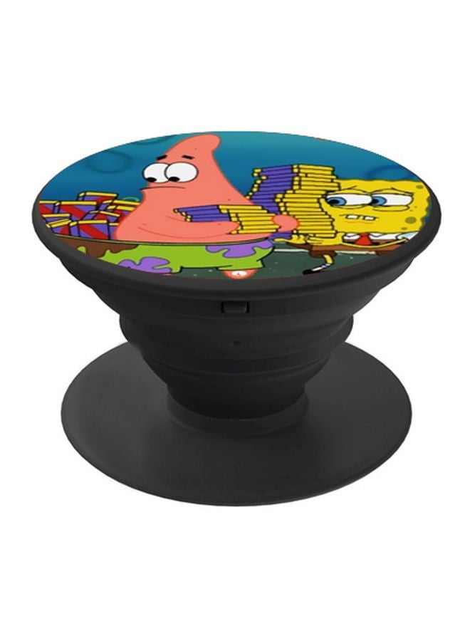 BP SpongeBob With Patrick Star Printed Pop Socket Phone Holder Yellow/Pink/Blue - Image 1
