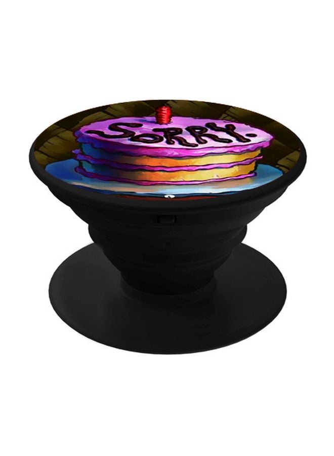 BP Sorry Cake Printed Pop Socket Phone Holder Pink/Brown/Yellow - Image 1