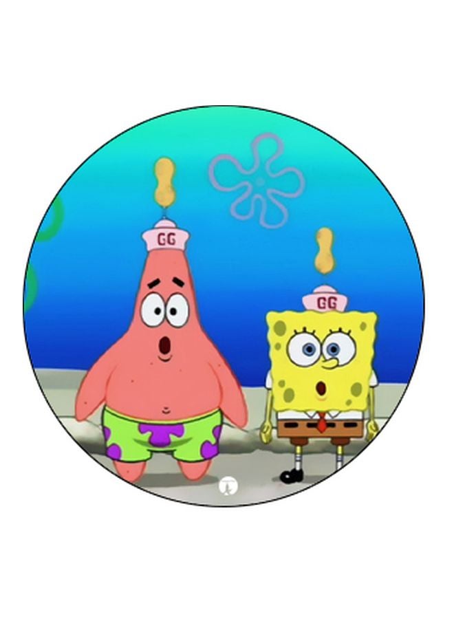 BP SpongeBob Printed Pop Socket Phone Holder Blue/Pink/Yellow - Image 2