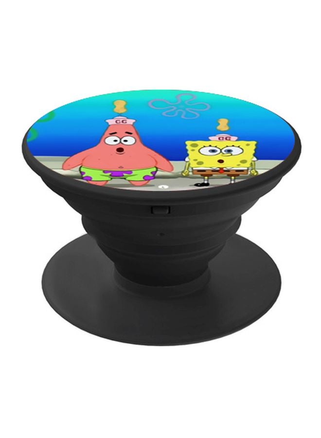 BP SpongeBob Printed Pop Socket Phone Holder Blue/Pink/Yellow - Image 1