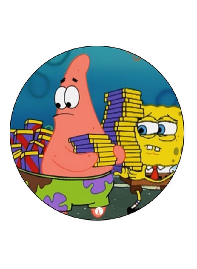 BP SpongeBob With Patrick Star Printed Pop Socket Phone Holder Yellow/Pink/Blue - Image 2