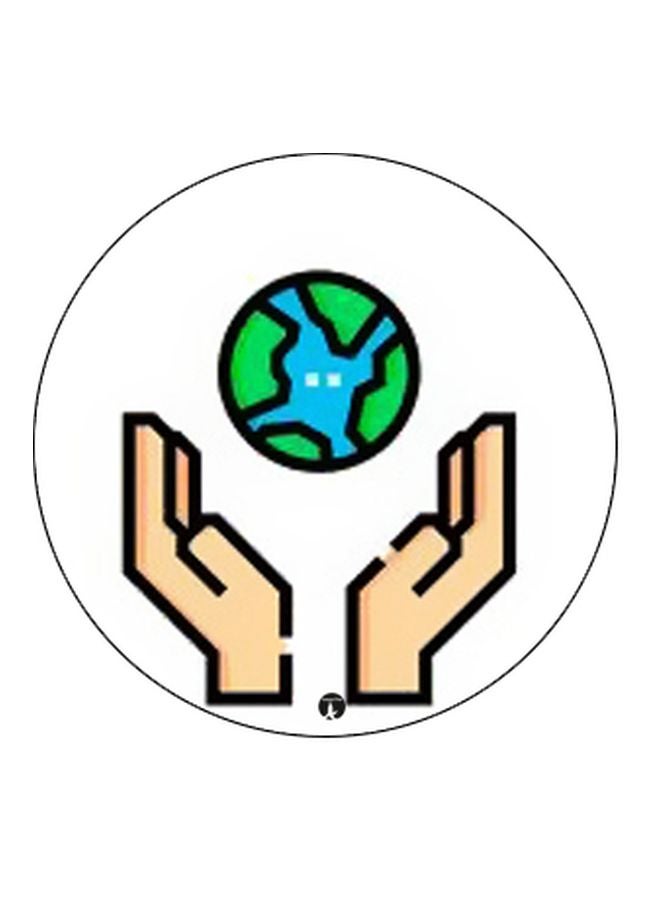 BP Save Earth Printed Pop Socket Phone Holder White/Blue/Beige - Image 2