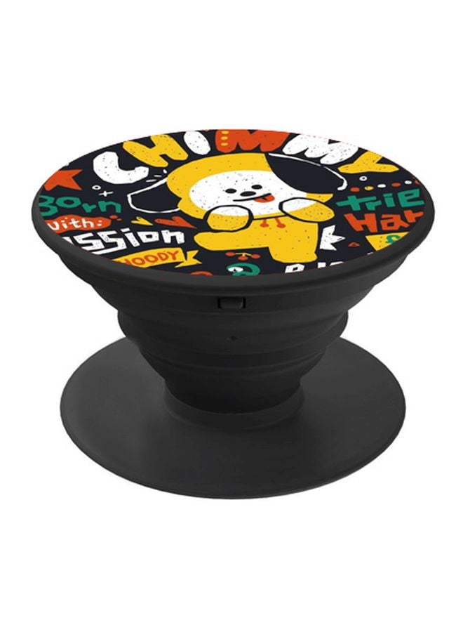 BP Chimmy Printed Pop Socket Phone Holder Yellow/White/Black - Image 1