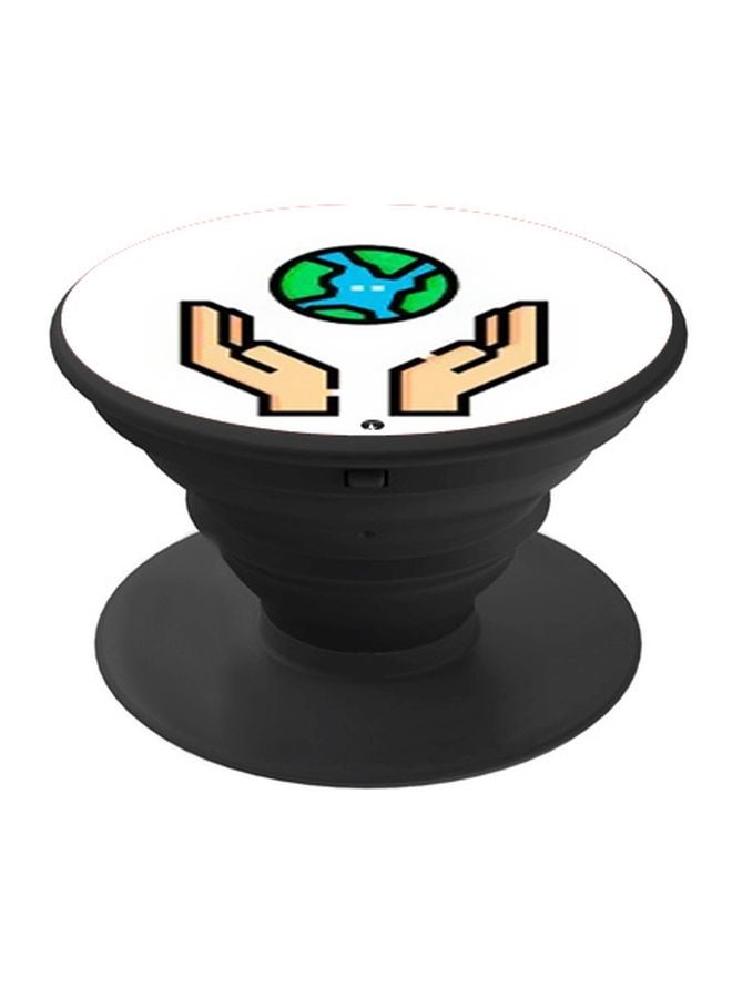 BP Save Earth Printed Pop Socket Phone Holder White/Blue/Beige - Image 1