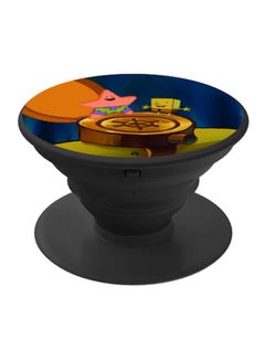 SpongeBob With Patrick Star Printed Pop Socket Phone Holder Blue/Yellow/Brown
