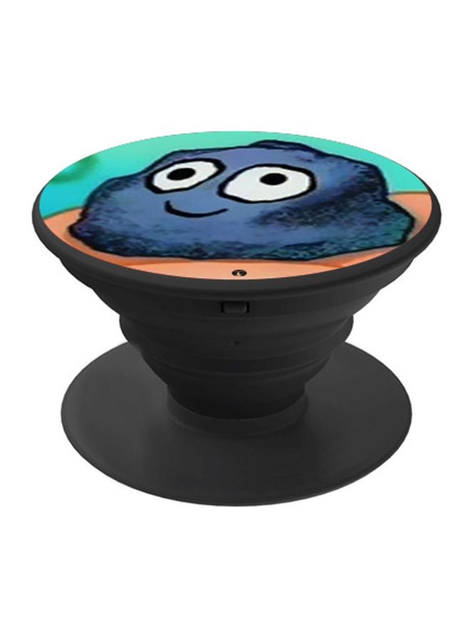 بي بي حامل هاتف على شكل مقبض أصابع منبثق بطبعة رسومات كرتونية أزرق/أبيض/أخضر - Image 1