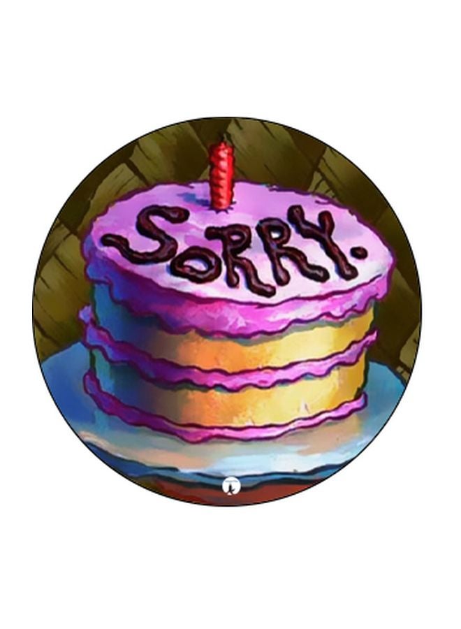 BP Sorry Cake Printed Pop Socket Phone Holder Pink/Brown/Yellow - Image 2