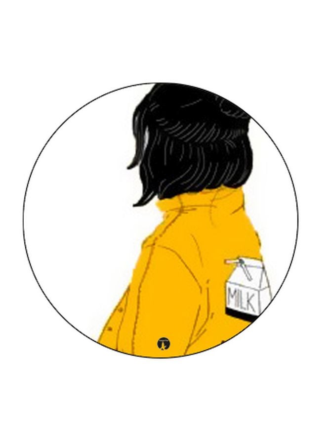 BP Printed Pop Socket Phone Holder White/Yellow/Black - Image 2