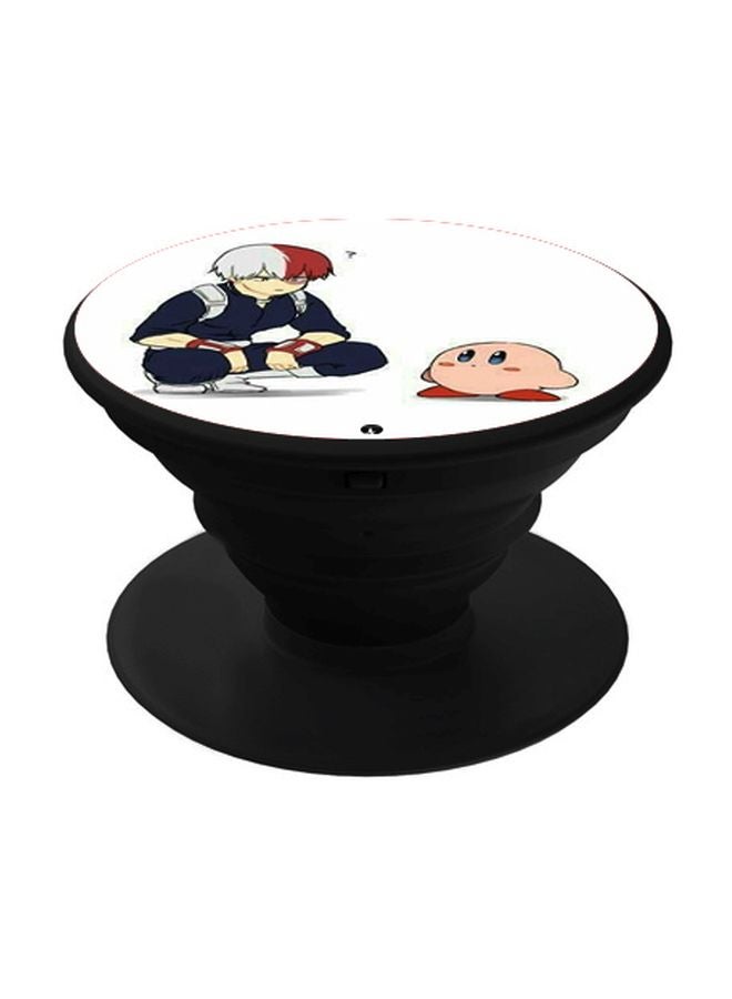 BP Cartoon Printed Pop Socket Phone Holder White/Blue/Red - Image 1