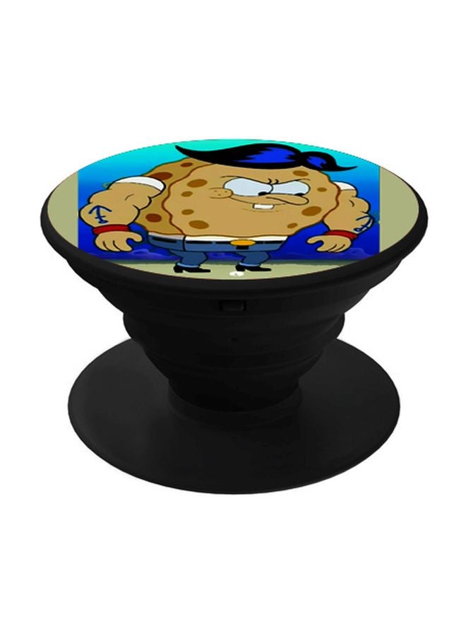 BP Cartoon Printed Pop Socket Phone Holder Beige/Blue/Black - Image 1