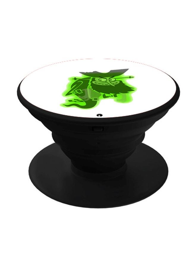 BP Cartoon Printed Pop Socket Phone Holder White/Green/Black - Image 1