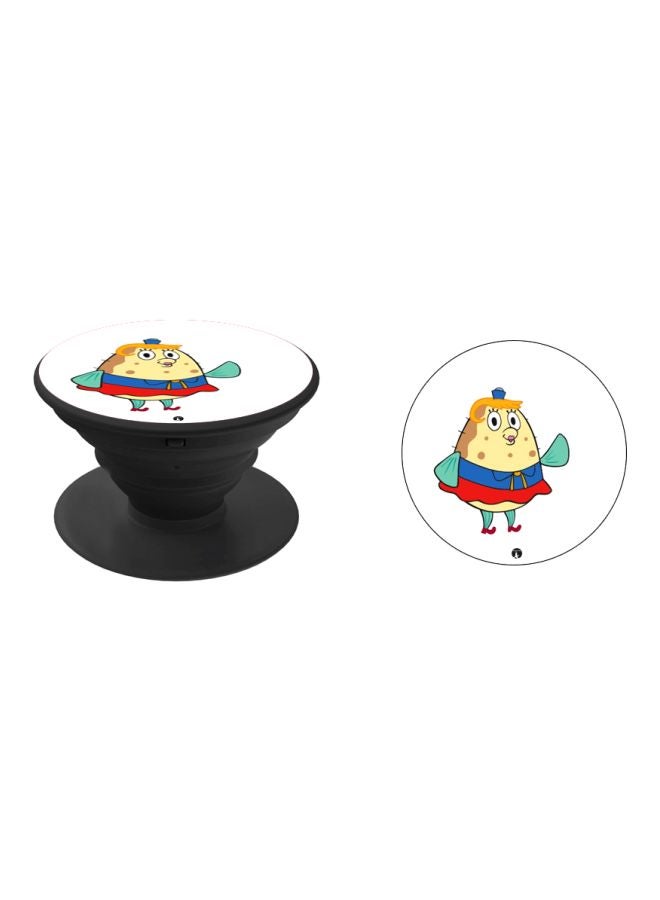 BP Cartoon Printed Pop Socket Phone Holder White/Beige/Black - Image 2