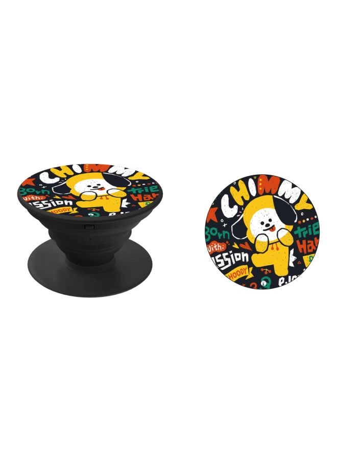 BP Chimmy Printed Pop Socket Phone Holder Yellow/White/Black - Image 2