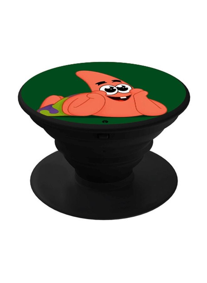 BP Cartoon Printed Pop Socket Phone Holder Green/Pink/Black - Image 1