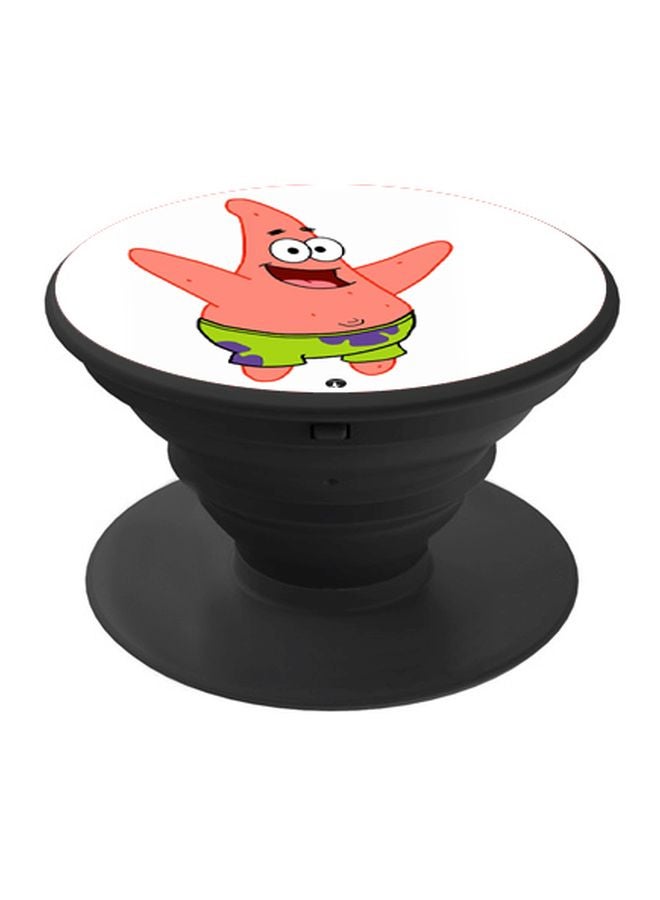 BP Cartoon Printed Pop Socket Phone Holder White/Pink/Black - Image 1