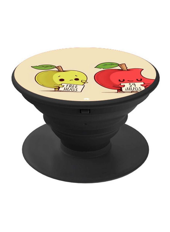 BP Cartoon Printed Pop Socket Phone Holder Red/Beige/Black - Image 1