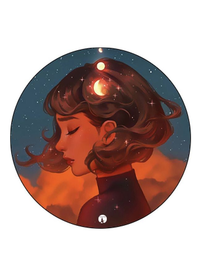 BP Cartoon Girl Printed Pop Socket Phone Holder Brown/Grey/Black - Image 2