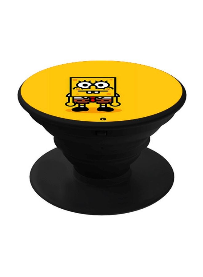 BP Cartoon Printed Pop Socket Phone Holder Yellow/White/Black - Image 1