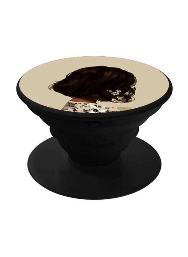 بي بي حامل هاتف بوب سوكيت بطبعة فتاة بيج/بني/أسود - Image 1