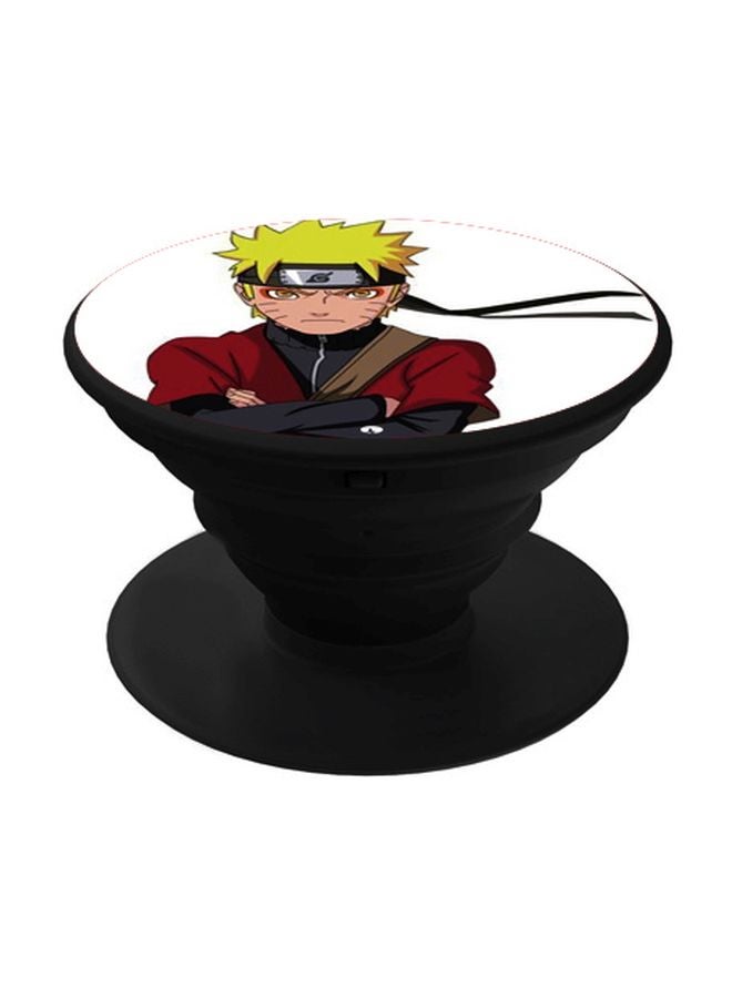 بي بي حامل هاتف على شكل مقبض أصابع منبثق بطبعة رسومات كرتونية أبيض/أحمر/أسود - Image 1