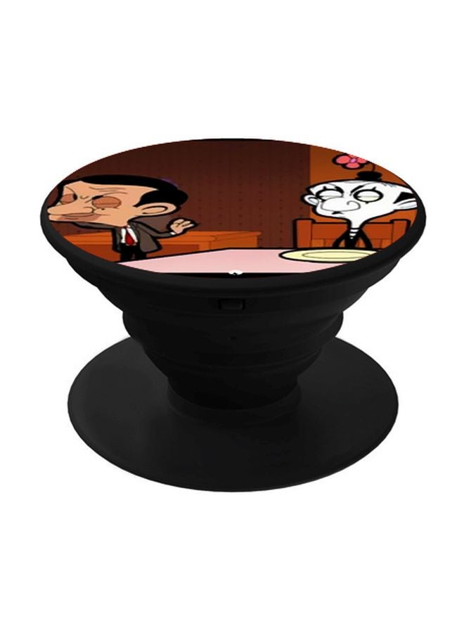 BP Mr Bean Printed Pop Socket Phone Holder Brown/White/Black - Image 1