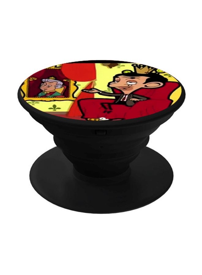 BP Mr Bean Printed Pop Socket Phone Holder Red/Yellow/Black - Image 1