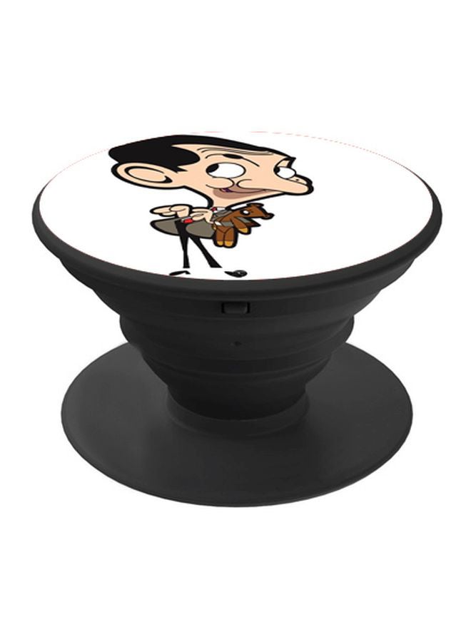 BP Mr Bean Printed Pop Socket Phone Holder Beige/White/Black - Image 1