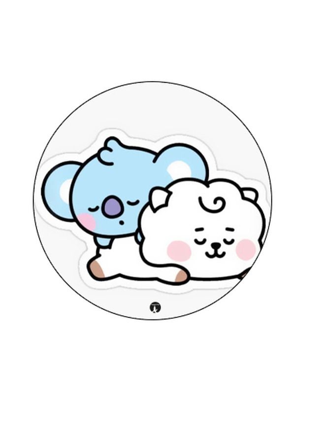 بي بي حامل هاتف على شكل مقبض أصابع منبثق بطبعة رسومات كرتونية أبيض/أزرق/أسود/أصفر - Image 2